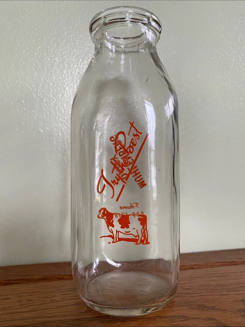 Mulenberg Dairy Pint Vintage Milk Bottle